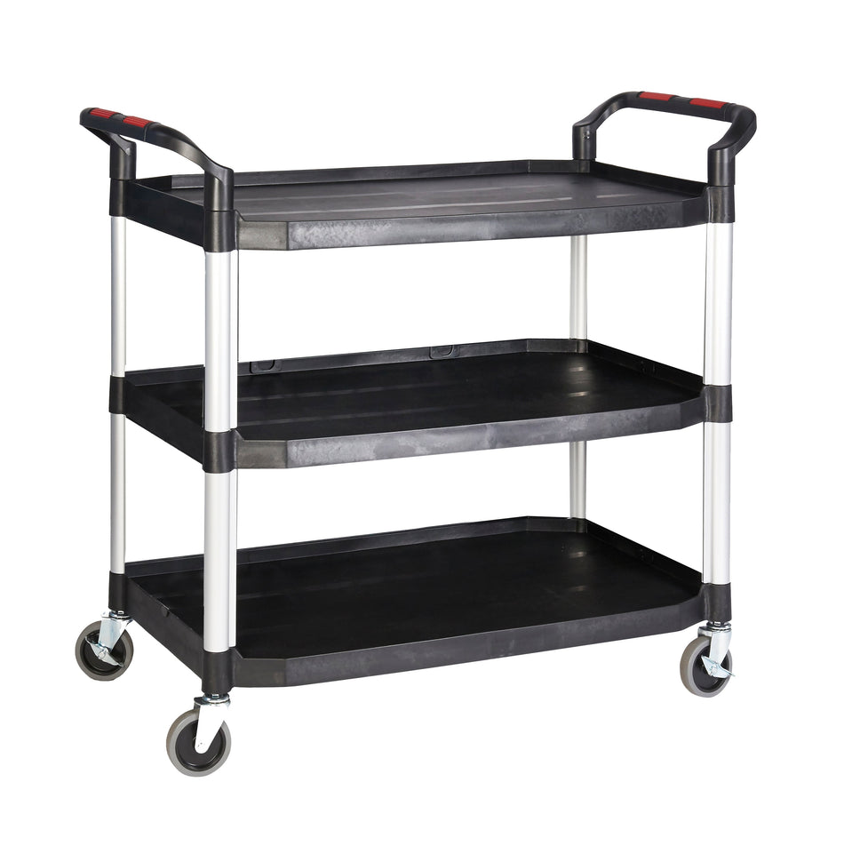 HI399Y Proplaz Multi Purpose Mobile Trolley with 3 Shelves Cleaning Trolleys > Janitorial > Catering > Cleaning > One Stop For Safety   