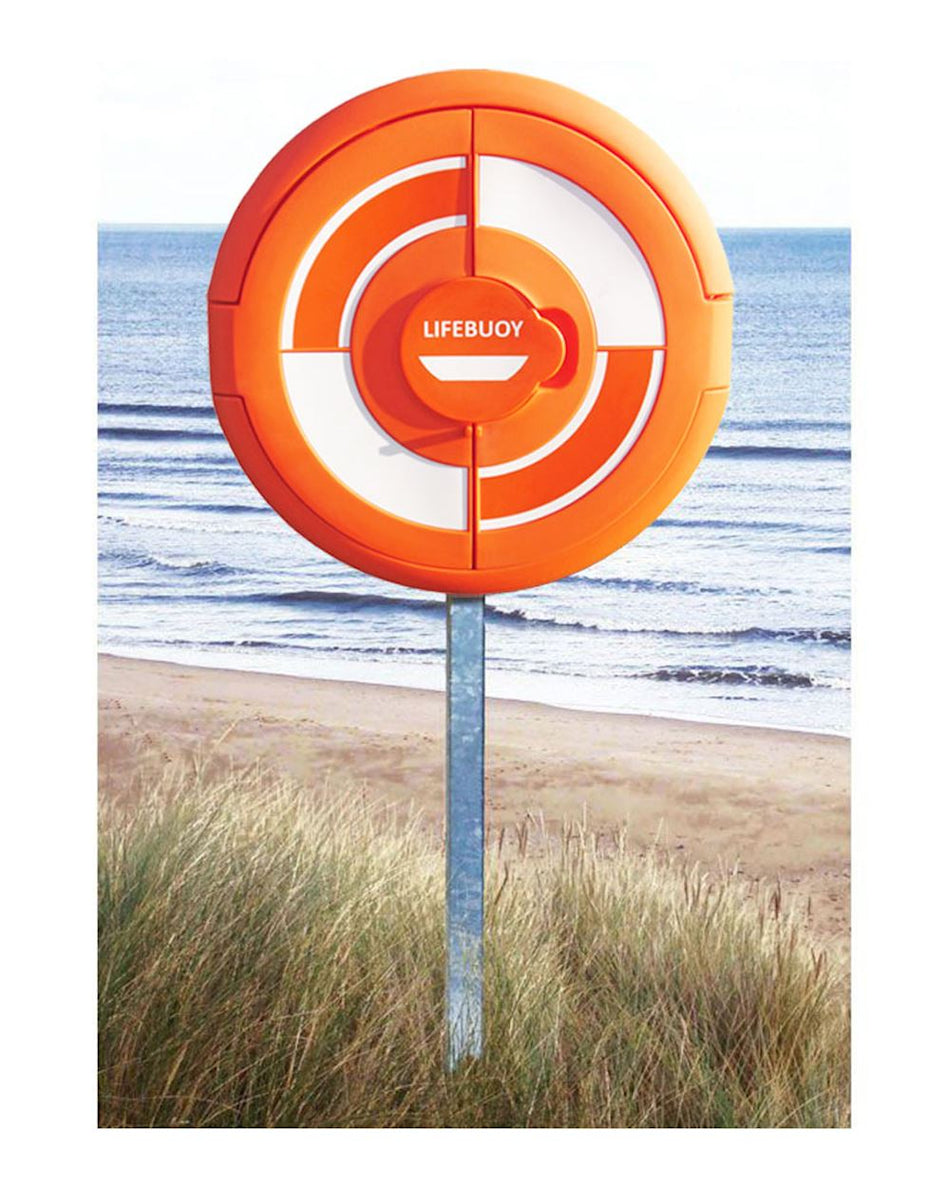 Sub Surface Post Mounted Lifebuoy Cabinet - Suitable for 24 Inch Lifebuoys Lifebuoys > Marine Safety > Water Safety Equipment One Stop For Safety   
