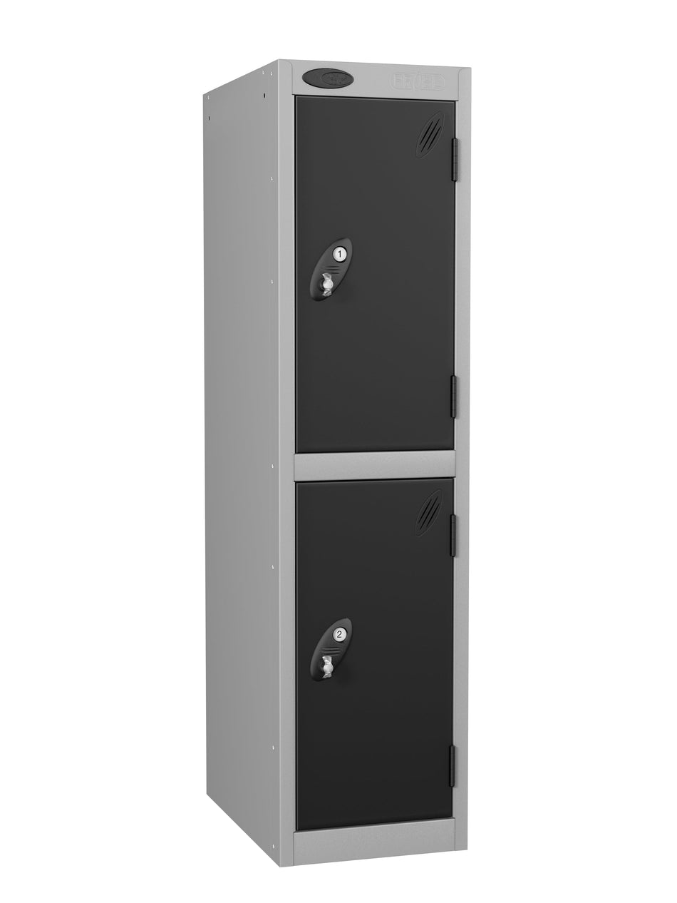 PROBELOW LOW LEVEL 1 NEST STEEL LOCKERS - JET BLACK 2 DOOR Storage Lockers > Lockers > Cabinets > Storage > Probe > One Stop For Safety   