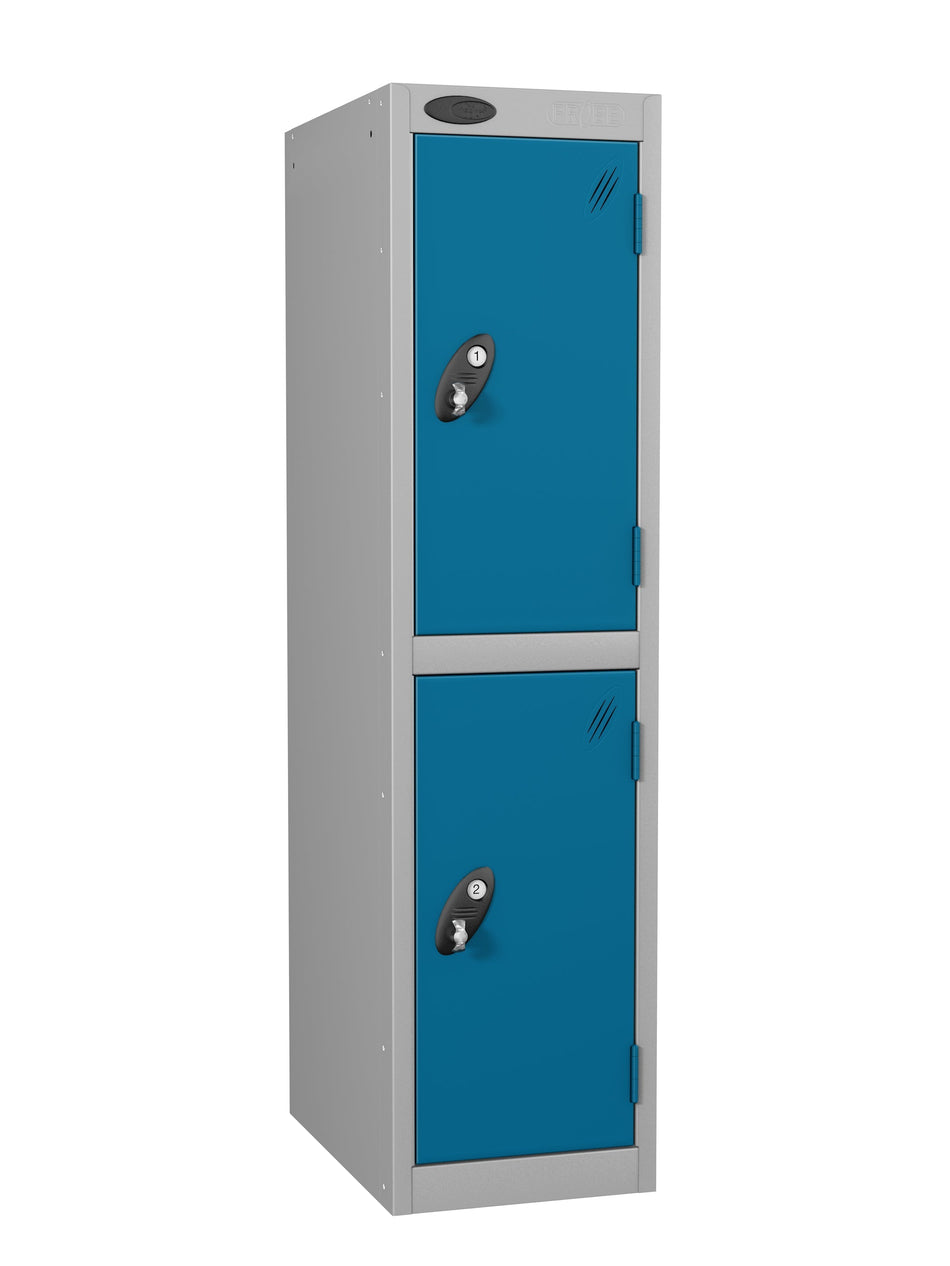 PROBELOW LOW LEVEL 1 NEST STEEL LOCKERS - ELECTRIC BLUE 2 DOOR Storage Lockers > Lockers > Cabinets > Storage > Probe > One Stop For Safety   