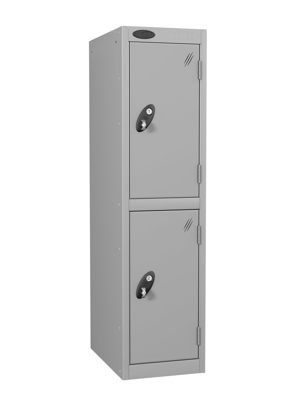 PROBELOW LOW LEVEL 1 NEST STEEL LOCKERS - DUST SILVER 2 DOOR Storage Lockers > Lockers > Cabinets > Storage > Probe > One Stop For Safety   