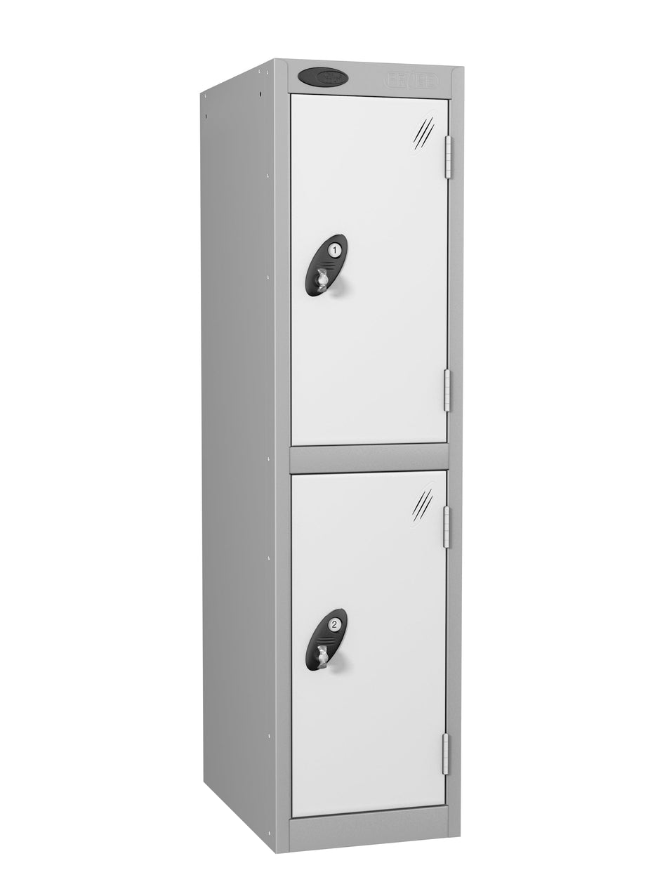 PROBELOW LOW LEVEL 1 NEST STEEL LOCKERS - SMOKEY WHITE 2 DOOR Storage Lockers > Lockers > Cabinets > Storage > Probe > One Stop For Safety   