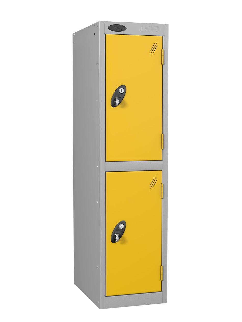 PROBELOW LOW LEVEL 1 NEST STEEL LOCKERS - ROYAL YELLOW 2 DOOR Storage Lockers > Lockers > Cabinets > Storage > Probe > One Stop For Safety   