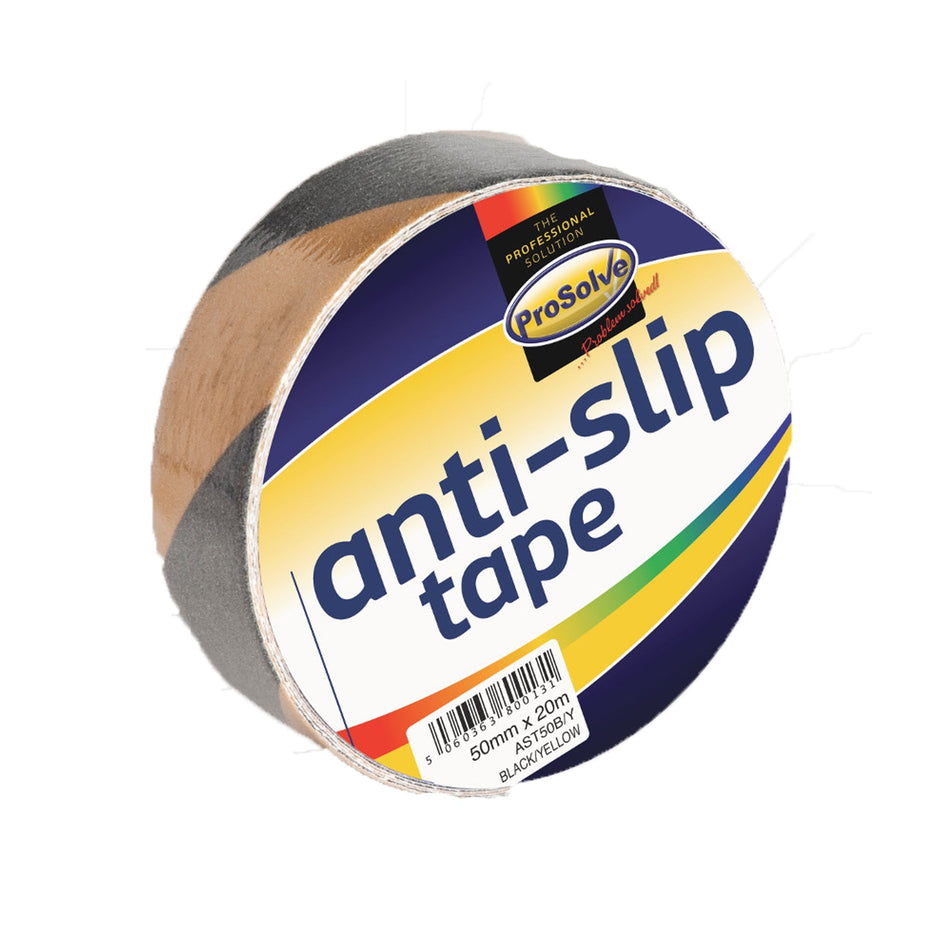 Heavy Duty Anti Slip Grip Tape in Black & Yellow 50mm x 20m - Pack of 24  One Stop For Safety   