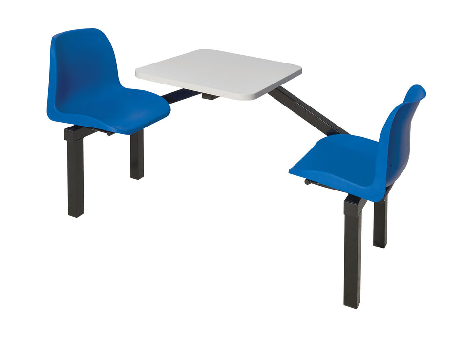 Standard 2 Seater Canteen Furniture Single Entry with Blue Seats Canteen Furniture > Seating > Tables > QMP One Stop For Safety   