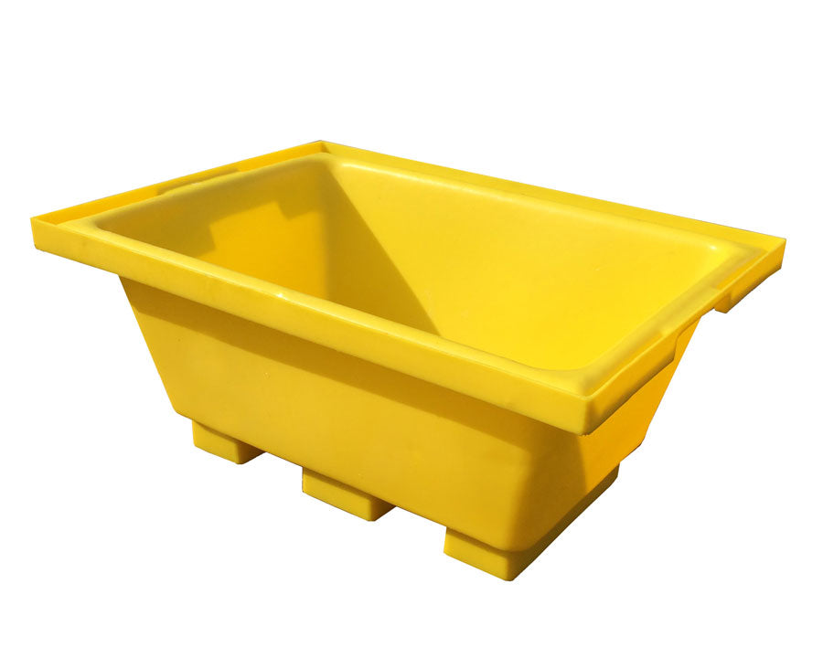 Heavy Duty Construction Mortar Mixing Tubs in Yellow with a 250 Litre Capacity Mortar Tubs > Manual Handling > Plastics Tubs > One Stop For Safety   