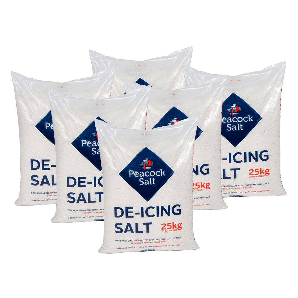 Muliti Pack White De-Icing Salt in 25kg Bags - 6 Single Bags Grit Bin > Winter > De-Icing Salt One Stop For Safety   