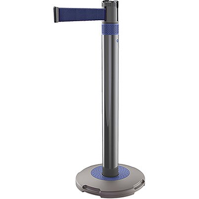Skipper Q Retractable Barrier Post System with 3m Blue Webbing Retractable > Crowd Barrier > Tensa > Skipper One Stop For Safety   