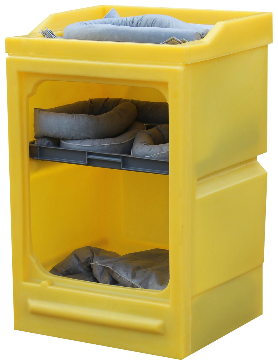 PWS Poly Work Stand Storage Cabinet with Removable Inner Storage Tray - 980mm High Spill Cabinet > Coshh > Spill Containment > Spill Control > Romold > One Stop For Safety   