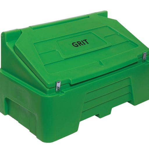 400 Litre Heavy Duty Grit Bin in Green with Hinged Lockable Lid Grit Bin > Winter > De-Icing Salt One Stop For Safety   