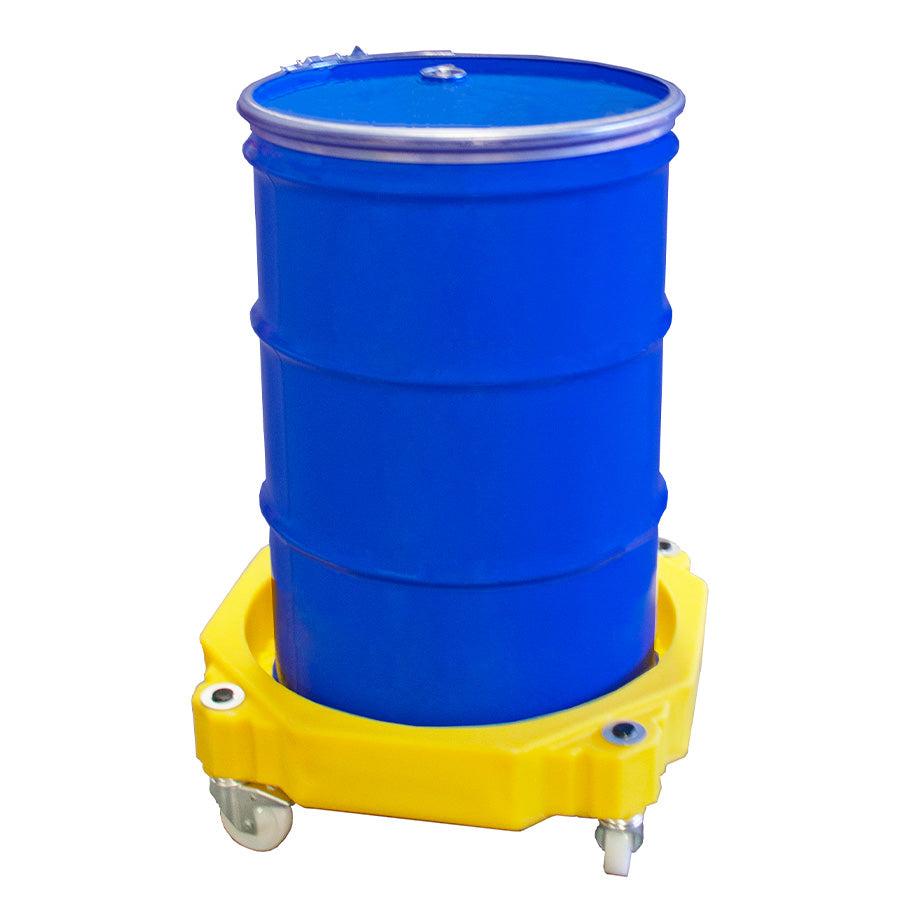 PDD Bund Poly Trolley with Wheels - Suitable for 1 x 205 Litre Drum Spill Pallet > Trolley > Spill Containment > Spill Control > Romold > One Stop For Safety   