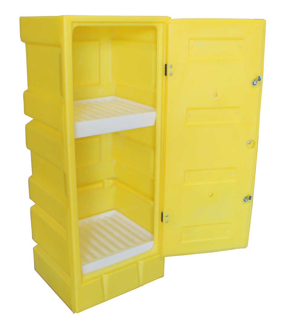 PSC2 COSHH Bunded Storage Cabinet with 70 Litre Sump 3 Shelves & Lockable Door - 1650mm High Spill Cabinet > Coshh > Spill Containment > Spill Control > Romold > One Stop For Safety   
