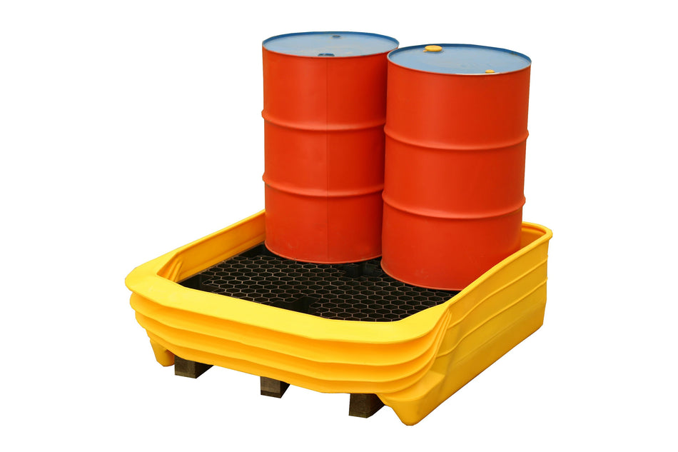 PALCON4 Pallet Converter - Converts Standard Euro Pallet into 4 Drum Bunded Spill Pallet Spill Pallet > Drum Storage > Spill Containment > Spill Control > Romold > One Stop For Safety   