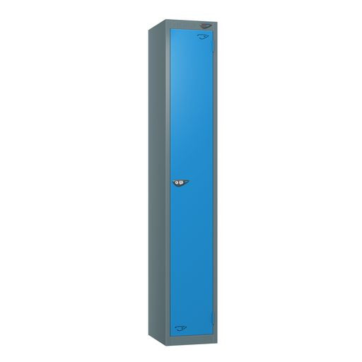 PURE SCHOOL LOCKERS WITH SLATE GREY BODY - COBALT BLUE 1 DOOR Storage Lockers > Lockers > Cabinets > Storage > Pure > One Stop For Safety   