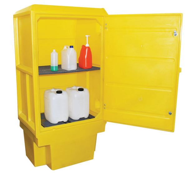 PSC4 COSHH Bunded storage cabinet with 225 Litre Sump 1 Shelf & Lockable Door - 1835mm High Spill Cabinet > Coshh > Spill Containment > Spill Control > Romold > One Stop For Safety   