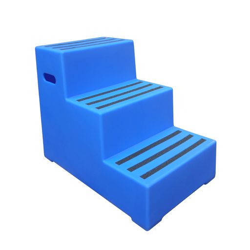 RW0103B Heavy Duty Premium Safety Steps in Blue - 3 Step Premium Safety Steps > Manual Handling > Kick Steps One Stop For Safety   