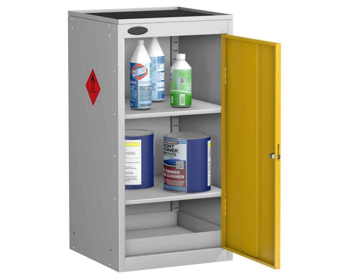 Small Hazardous Dish Top Storage Coshh Cabinet with 2 Shelves and Lockable Door Storage Lockers > Lockers > Cabinets > Storage > Probe > One Stop For Safety   