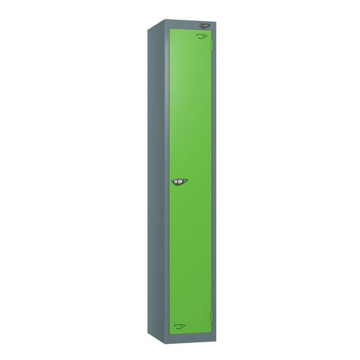 PURE SCHOOL LOCKERS WITH SLATE GREY BODY - FOREST GREEN 1 DOOR Storage Lockers > Lockers > Cabinets > Storage > Pure > One Stop For Safety   