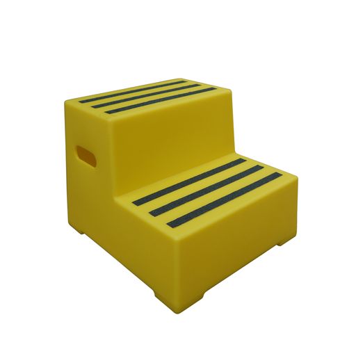 RW0102Y Heavy Duty Premium Safety Steps in Yellow - 2 Step Premium Safety Steps > Manual Handling > Kick Steps One Stop For Safety   