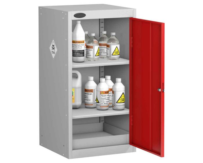 Small Toxic Storage Cabinet with 2 Shelves and Lockable Door Storage Lockers > Lockers > Cabinets > Storage > Probe > One Stop For Safety   