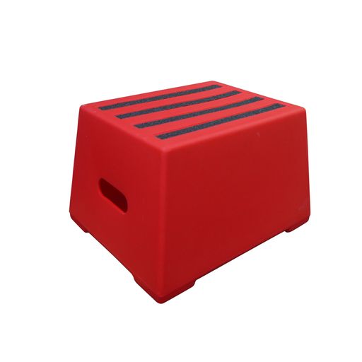 RW0101R Heavy Duty Premium Safety Steps in Red - 1 Step Premium Safety Steps > Manual Handling > Kick Steps One Stop For Safety   